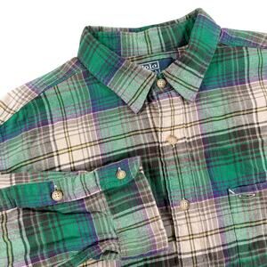 Polo Ralph Lauren Long Sleeve Flannel Plaid Shirt Sz XXL